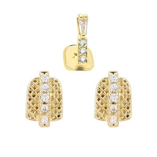 Hip Hop Dientes Grillz Hombres Mujeres Iced out Hollow Double Tooth Cap Grill Punk Rapper Cap Halloween Cosplay,006