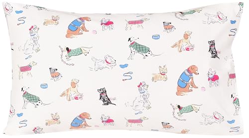 Image of Scientific Sleep Puppy Dog 100% Cotton 3 Pcs Twin Bed Sheet Set Kids Toddler Teen, Flat Sheet & Fitted Sheet & Pillowcase Kids Bedding Set (Dogs)