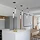 ZPBSJ Schwarz-Gold LED Dimmbarer Moderner Kronleuchter Kristall, Höhe nach Wunsch, Lampe Ideal für Kücheninseln, Schlafzimmer, Esszimmer, Bars (2-Licht)