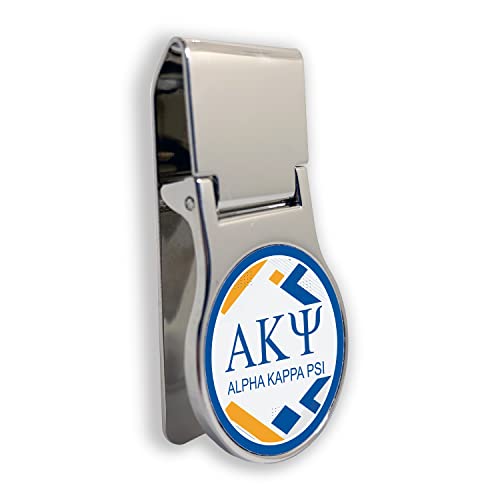 Alpha Kappa Psi Fraternity Money Clip Round (Alpha Kappa Psi 4)