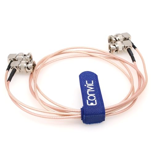 Eonvic 75 Ohm BNC Male Right Angle RG179 Coax Cable for BMCC BMPC Hyperdeck Cameras(1m,2pcs) - Image 3
