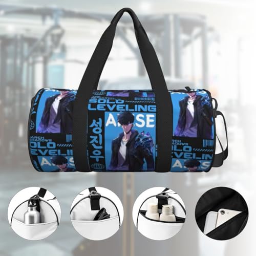 Anime Gym Bag for Women Men - Large Capacity Waterproof Workout Fitness Travel Sports Bags Fashion Street Camping Weekender Expandable Carry On Duffle Bag For Couple (F2)4