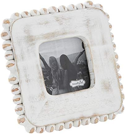 Mud Pie SQUARE SMALL BEADED EDGE FRAME