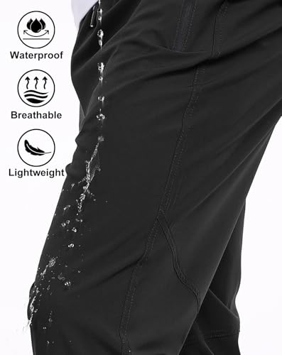 Mens Athletic Pants Lighteight Quick Dry Hiking Pants Outdoor Water Resistant Workout Sweatpants with Pockets4