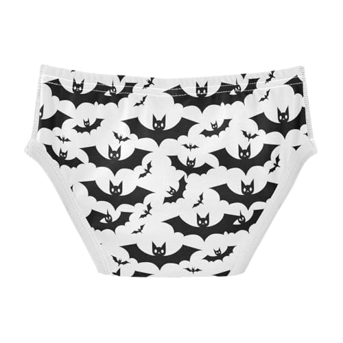 visesunny Boys Potty Training Underwear Black Halloween Bat Breathe Cotton Briefs Size 2T-8Y for Toddler2