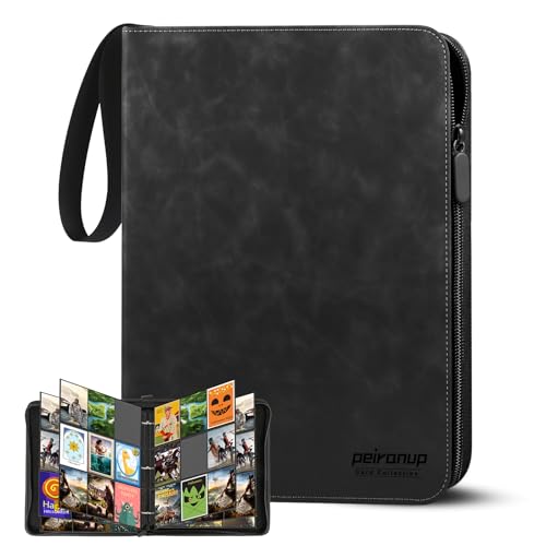 Trading Cards Binder 9 Pockets, 540 Cards Trading Cards Album, Portable Waterproof PU Card Holder