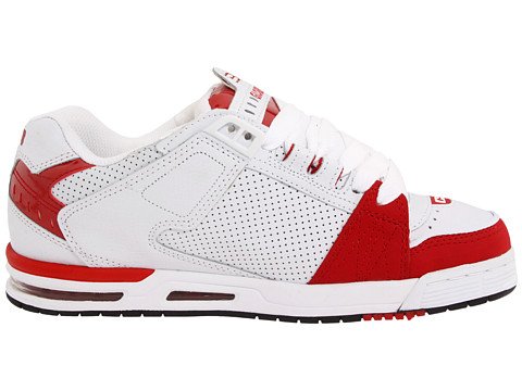 Image of Globe Men's Sabre Skate Shoe,White /Red,9.5 D(M) US