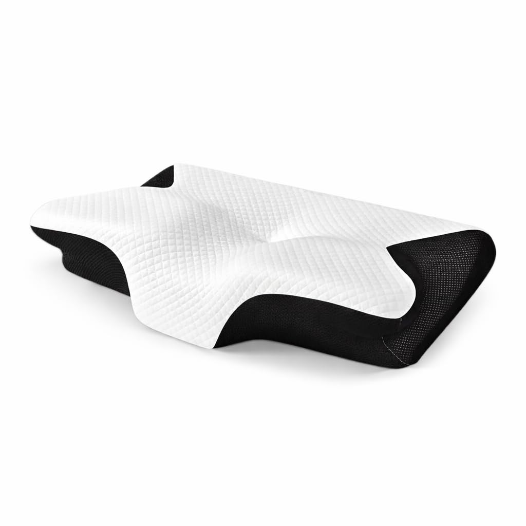Prime Walker Cervical Pillow for Neck Pain Relief, Orthopaedic Memory Foam Contour Pillow for Side & Back Sleepers, Ergonomic Neck & Shoulder Support with Removable Washable Cover