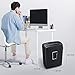 bonsaii Paper Shredder for Home Use, 6-Sheet Cross-Cut Paper Shredder, Small Shredders for Home, 4-Minute Continuous Running Time, 3.4 Gallons Wastebasket, Black (C204-C)