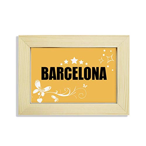 Photo de fleurs sur bois peint de la ville de Barcelone Espagne pour décoration
