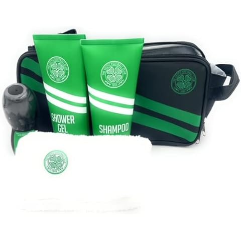 New for 2022 Celtic PU Leather Wash Bag Set. A great gift for any Celtic fan and comes with 5 great products Cover