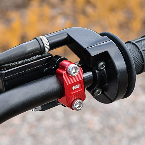 Rutu Cnc Motorcycle Clamp 7/8 Inch Dirt Bike Brake Lever Holder Clamp 1 1/8 For Brake Master Cylinder Clutch Perch Pit Bike Crf250 Drz Yz Kx Atv Quads 4-Wheeler Handlebar Refit Accessories,Orange #TOP2