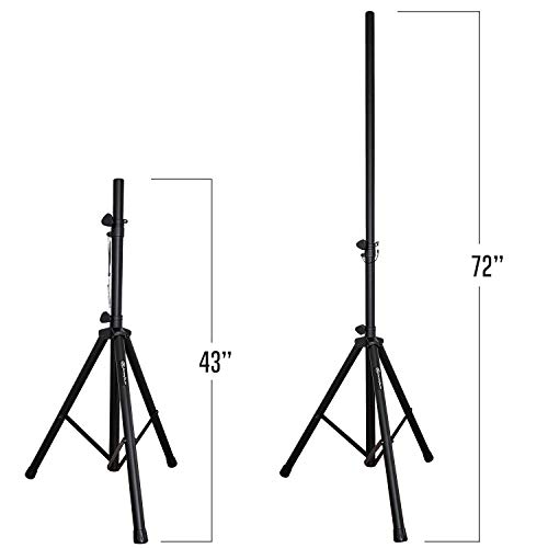Axa Axcessables SMX-266 Heavy-Duty Dj Tripod Stands (Pair) With Bag By Axcessables| Adjustable Height 42 Inch To 72 Inch Pa Speaker Stands thumb #1