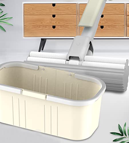Newcreativetop Long Plastic Rectangular Handy Baskets / Mop Buckets (Noncollapsible Buckets 03 - Ivory) #TOP5
