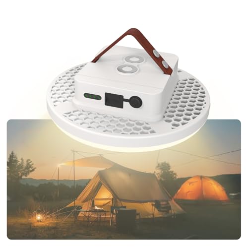 Rechargeable Hanging Camping Tent Light with Magnet, 6000LM 3 Color Lighting Modes IPX5 Waterproof Led Hanging Tent Lantern Rechargeable Emergency Portable Magnet Outdoor Wireless Camping Lights