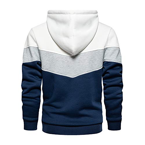 MANLUODANNI Herren Kapuzenpullover Raglan Men's Hoodie Pullover mit Kapuze Casual Sweatshirt Classic Farbabstimmung Hoody – Bild 3