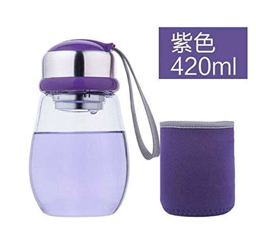 mug de voyage, TASSE D'EAU le verre transportant une grande tasse à thé isolée d'eau ensemble d'étudiants(Pink)