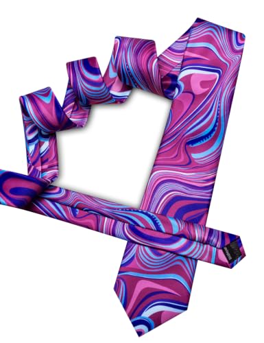 Image of Barry.Wang Designer Mens Tie Sets Silk Necktie Pocket Square Cufflinks