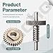 9706529 W11086780 9709231 WP9709231 Worm Gear - by Ohoho - Compatible with Whirlpool/Kitchenaid 5QT & 6QT Stand Mixer Replacement Parts - with Snap Ring & 1.8 Oz Grease & 9703445 Thrust Bearing