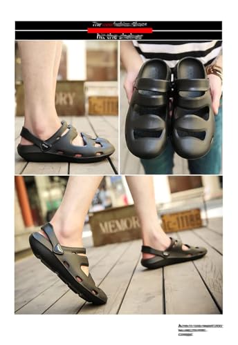 Sneakers Men Shoes Outdoor Slippers Beach Sandals Breathable Flip Flops Hollow Male Casual Footwear(Blue,42)2