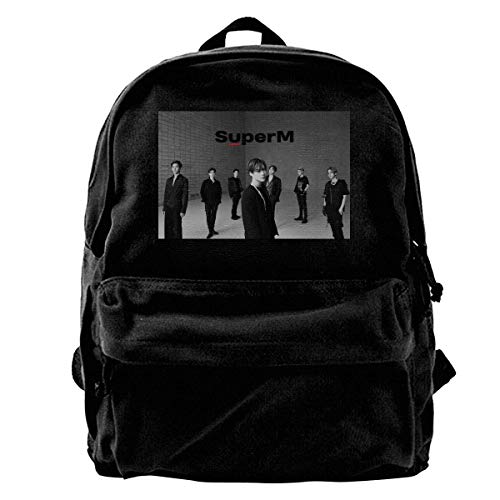 Fashion Casual Canvas BookbagSuperM Lightweight Multi Function College School Laptop