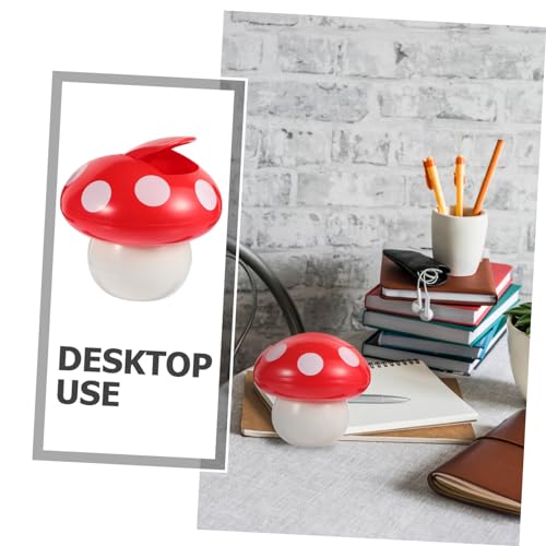 Ipetboom Basurero pequeño forma hongo con tapa rojo miniatura 6