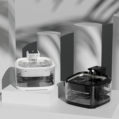 Fuente de agua automática para gatos 4.5L recargable USB miniatura 6
