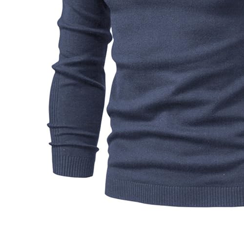 Maiyifu-GJ Men's Turtleneck Pullover Sweater Slim Fit Knitted Long Sleeve Sweaters Lightweight Ribbed Thermal Underwear Tops4