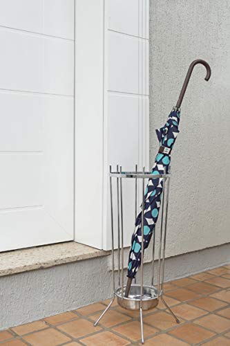 Suporte Luxo Organização Porta Guarda Chuvas Em Aço Cromado