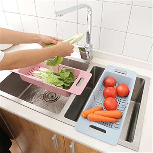 Canasta retráctil para debajo del estante, estante para drenaje de fregadero, rack plástico para utensilios, rack para platos para cocina y baño (Beige) miniatura 3