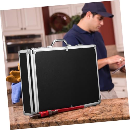 Milisten Briefcase for Men Aluminum Locking Case Suitcase Portable Workstation for Safe Storage4
