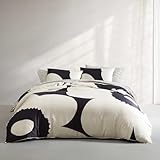 Marimekko - King Duvet Cover Set, 100% Soft Cotton Bedding with a Lightweight Feel for Year Round Comfort, Bold 3 Piece Bed Set with Matching Pillowcases (Iso Unikko Charcoal)