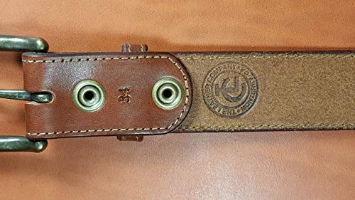 Handmade Leather Belt 1-1/2" OR 1-1/4" Genuine Russet Leather, Removable Buckle, Dress Belt, Birthday Gift, Fathers Day, Big Belt and Tall, Personalized Free, Proudly Made in USA4