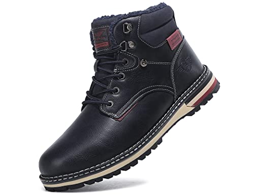 ARRIGO BELLO Botas Hombre Invierno Botines Zapato Nieve Clásico Forrado Piel Trekking Senderismo Talla 41-46 (C-Azul, 42) Cover