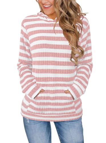 Image of Bosmeer Womens Long Sleeve Shirts Kangaroo Pocket Fashion Hoodies Pullover