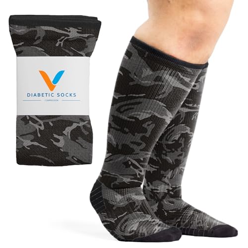 Image of Viasox Compression Socks for Women and Men, Knee High Socks 12-15 mmhg Circulation Support for Flight, Travel, Daily