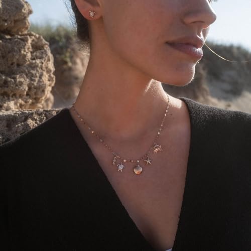 Purelei® Plain - Collana Donna In Acciaio Inox Regolabile (40-50 Cm) Impermeabile, Con Ciondoli A Moneta