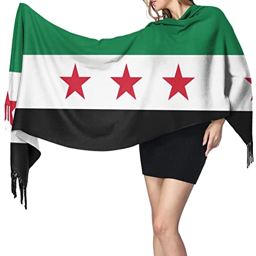 American flag and Cuba flag Womens Winter Scarf Cashmere Feel Shawl Wrap Soft Warm Blanket Scarves Fringe Scarf