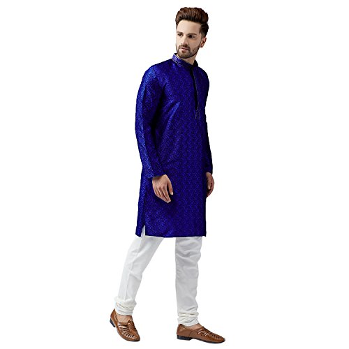 Image of SOJANYA (Since 1958 Men's Silk Blend Kurta Churidar Pyjama Set