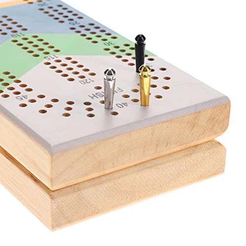 Juego de Mesa Cribbage con Tablero de Madera Plegable miniatura 6