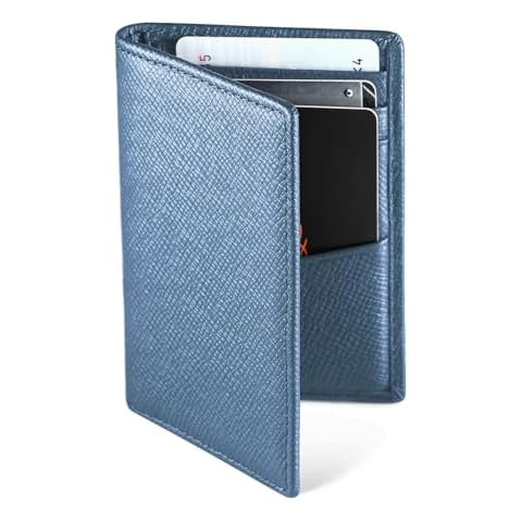 WeValley Portefeuille Cuir RFID Bleu Cover
