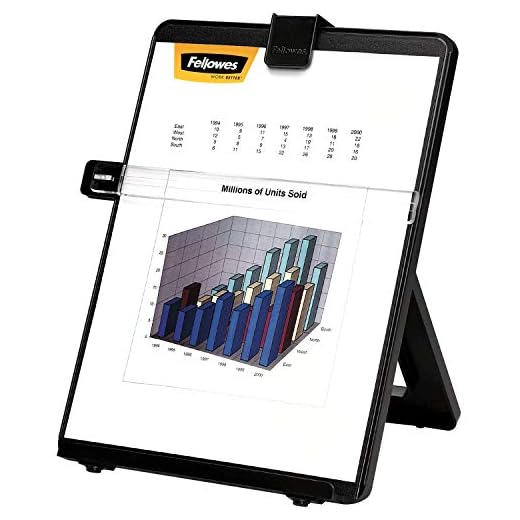 Fellowes Atril A4 de sobremesa - atril para documentos ajustable en altura y con guía de lectura