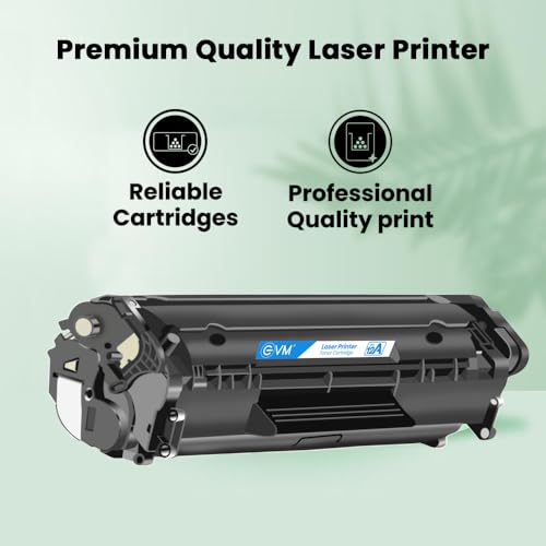 Image of EVM ETC 12A Laser Printer Cartridge for HP LJ 1010 /1012 /1015 /1018 /1020 /1022 /1022N /1022NW /3015 /3020 /3030 /3050 /3052 /3055 /M1005 /M1005 /MFP /M1319f MFP, Canon LS LBP2900 /2900B /3000