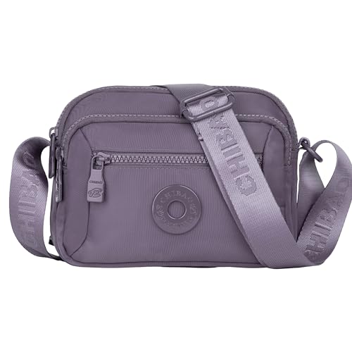 Image of TS WITH TECHSUN Small Crossbody Shoulder Bag for Women, Multi-Pocket Nylon Travel Handbag Messenger Purse, Adjustable Strap, Lightweight, Zipper Closure (21(L) X 16(H) X 9 (W) CM)