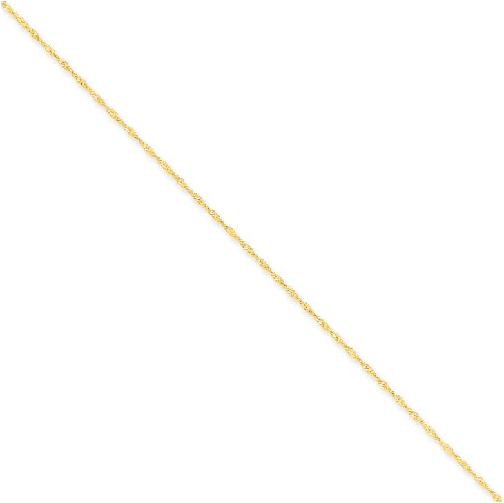 FJC Finejewelers 14k 1.10mm Singapore Chain Necklace