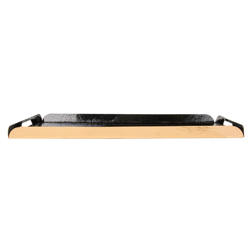 García de Pou 147.49 Bandejas Catering Doble Cara, 19 x 28 cm, 100 unidades, Oro y Negro