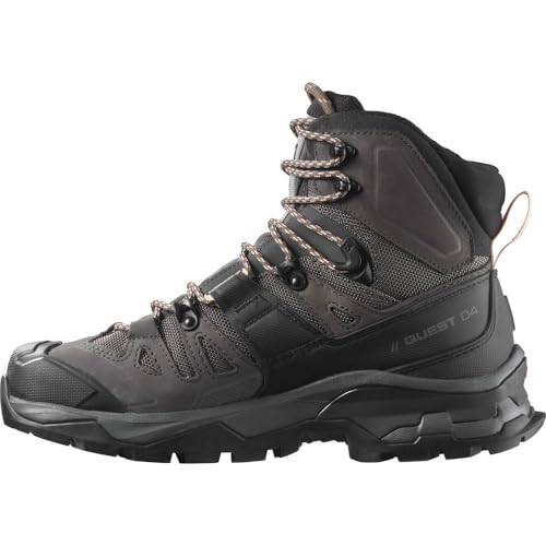 SALOMON Shoes Quest 4 GTX W MGNT, Botas de montaña Mujer, Magnet/Black/Sun Kiss, 38 2/3 EU