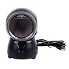 Barcode Reader QR Code Scanner, High Speed Desktop Barcode Scanner, Omnidirectional Scanning for Supermarkets Shopping Malls Libraries, Plastic Housing with Durable Design for Long