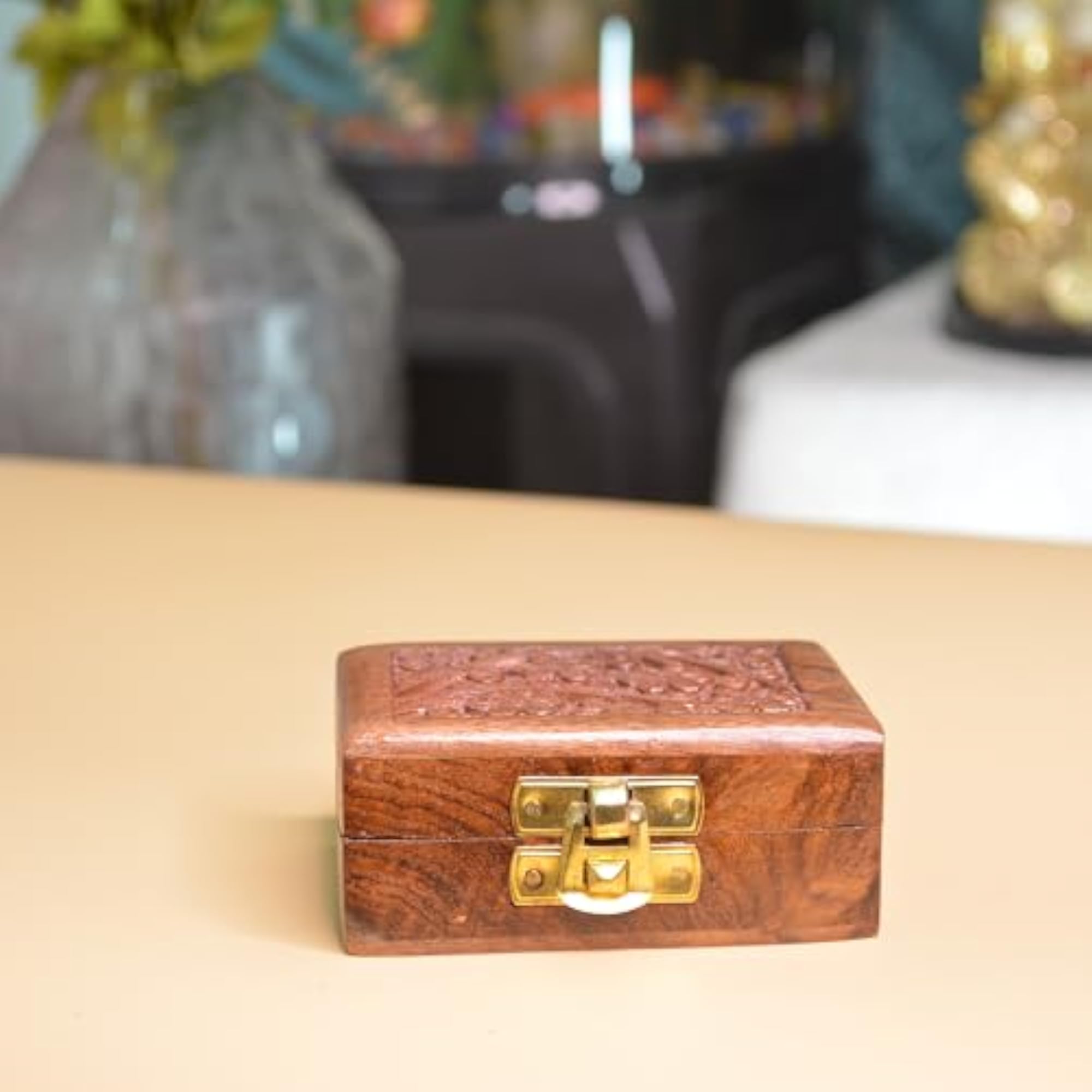 Wood Small Storage Box for Jewelry and Gifts