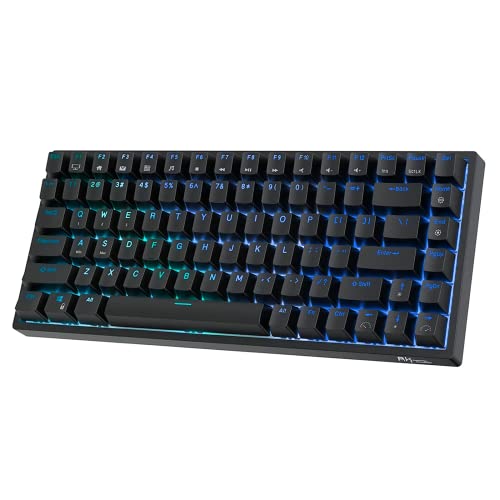 Image of RK ROYAL KLUDGE RK84 Mechanical Keyboard, Triple Mode BT5.0 /2.4G /USB-C Wireless Keyboard, 84 Keys Hot Swappable Gaming Keyboard with RGB Backlit w /High-Capacity Battery, Brown Switch
